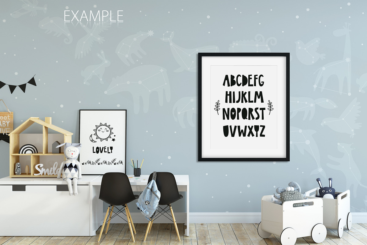 KIDS WALL & FRAMES Mockup Bundle - 4, a Product Mockup by Yuri-U (Photo 30 of 38)
