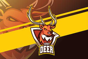 Deer Esport Logo Gaming Design