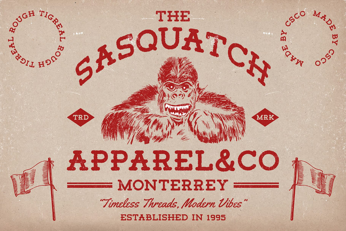Tigreal Rough, a Slab Serif Font by Craft Supply Co. (Photo 6 of 8)