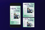 Blue Utilitarian Hospital Flyer Set, a Flyer Template by graphicook (Thumbnail 3 of 3)