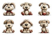 Whimsical Easter Dogs Clipart, an Illustration by SinaCreation (Thumbnail 3 of 11)
