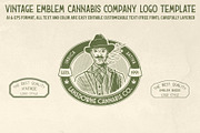 Vintage Emblem Cannabis Company Logo, a Branding & Logo Template by The Design For Co. (Thumbnail 3 of 5)