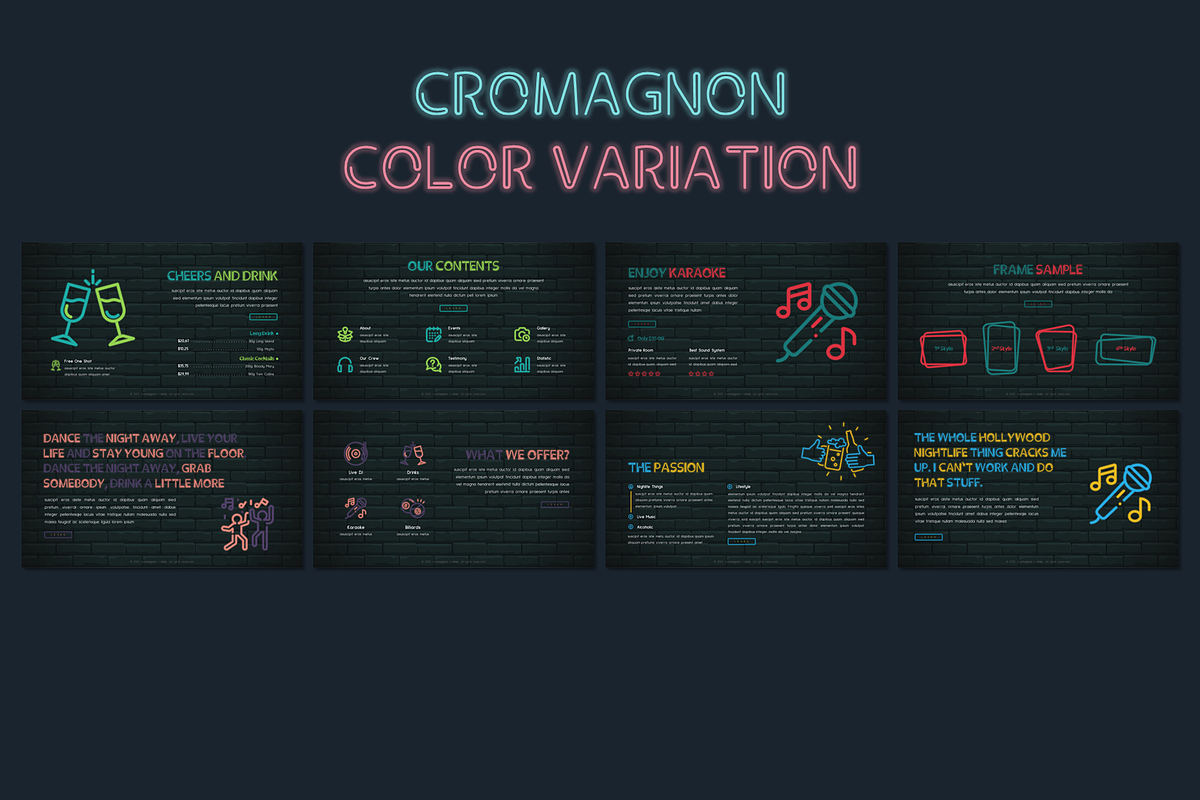 Cromagnon - Neon Presentation, a Presentation Template by deasign (Photo 14 of 14)