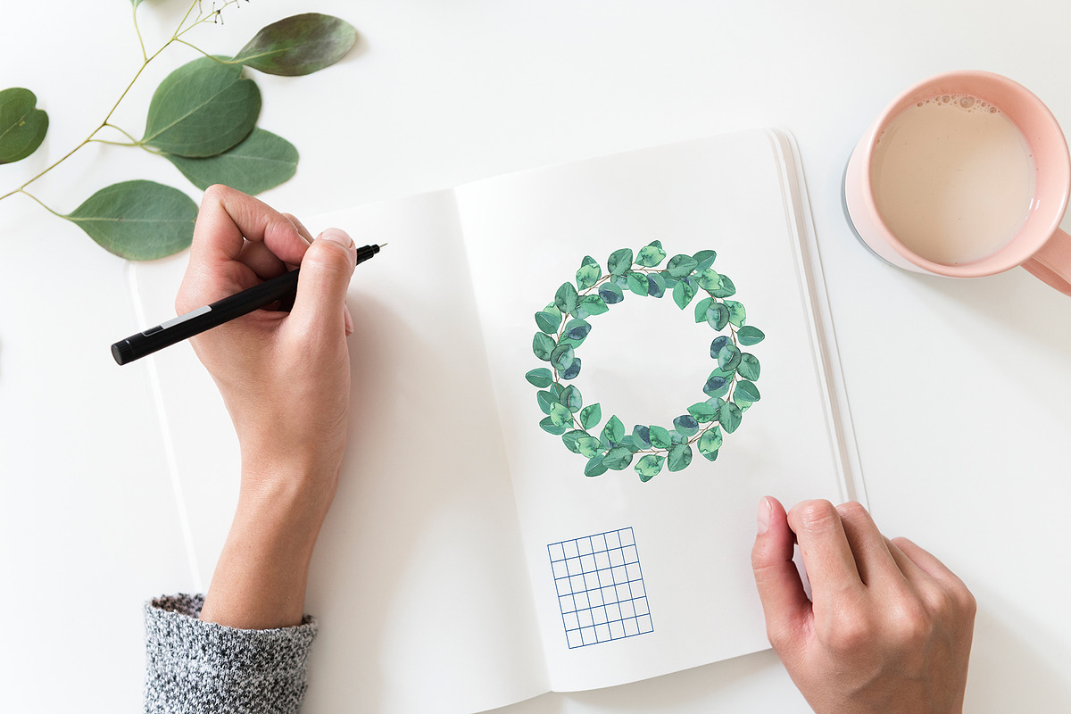 Cute eucalyptus mini set, a Decorative Illustration by Maria's little shop (Photo 6 of 7)