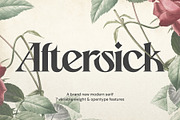 Aftersick - Display Font, a Serif Font by Prominent & Affluent (Thumbnail 1 of 10)