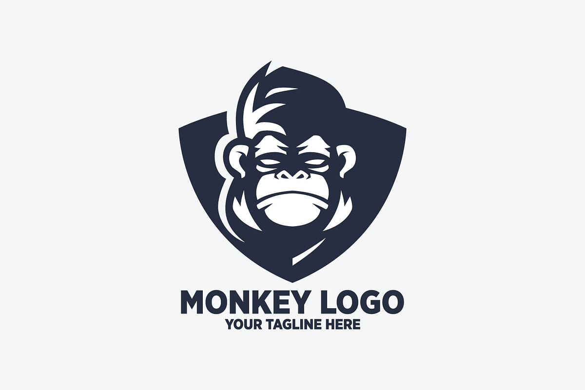 Monkey Shield Logo Design Templates, a Branding & Logo Template by kidzdsgn (Photo 1 of 2)