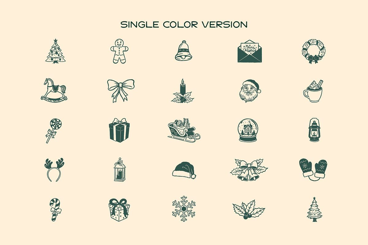 Christmas Hand Drawn Vector Set, an Object Illustration by Blazing Sun Creative (Photo 7 of 12)