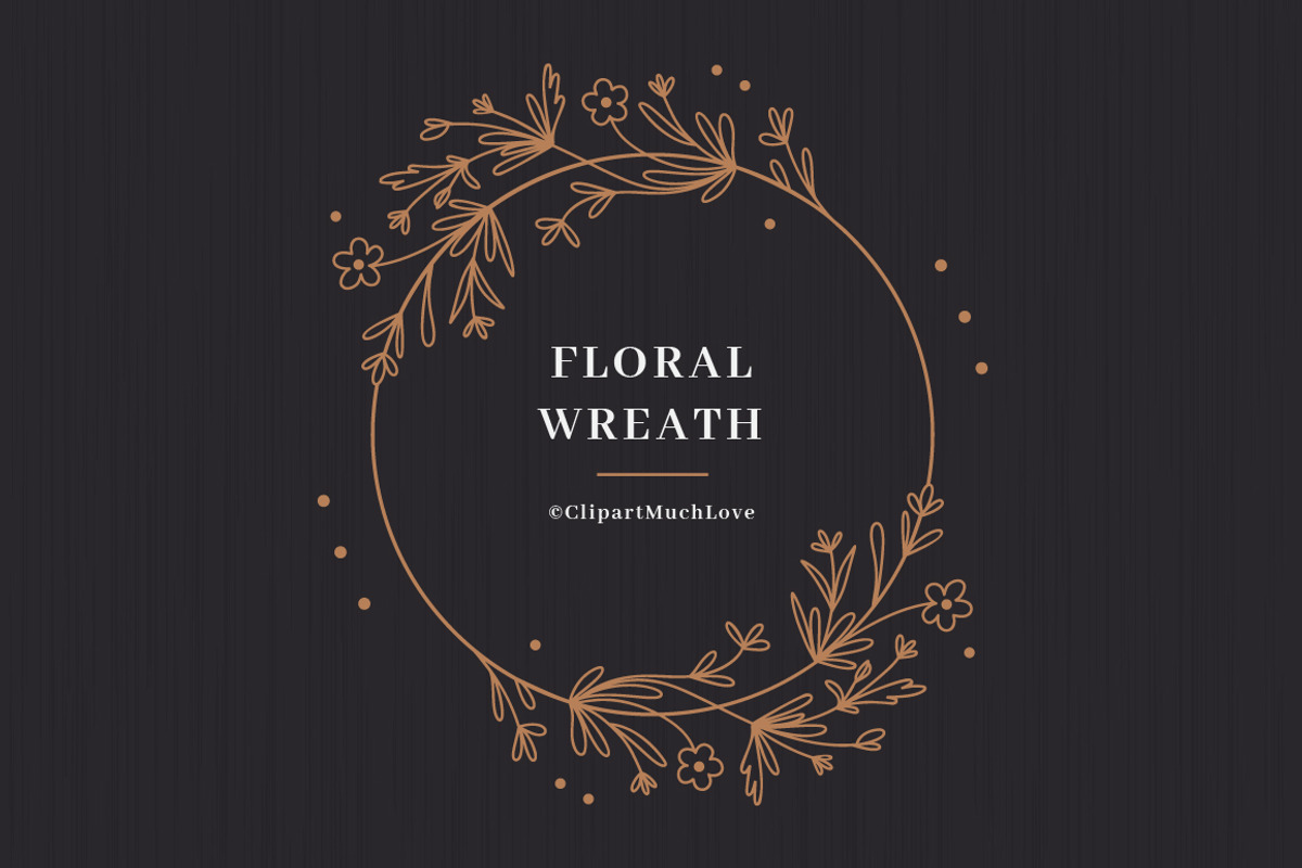 Floral wreath svg, Wildflower wreath, an Illustration by ClipartMuchLove (Photo 3 of 7)