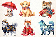 Beautiful Dog Bundle Japanese Style, an Illustration by DreamCafeArt (Thumbnail 2 of 5)