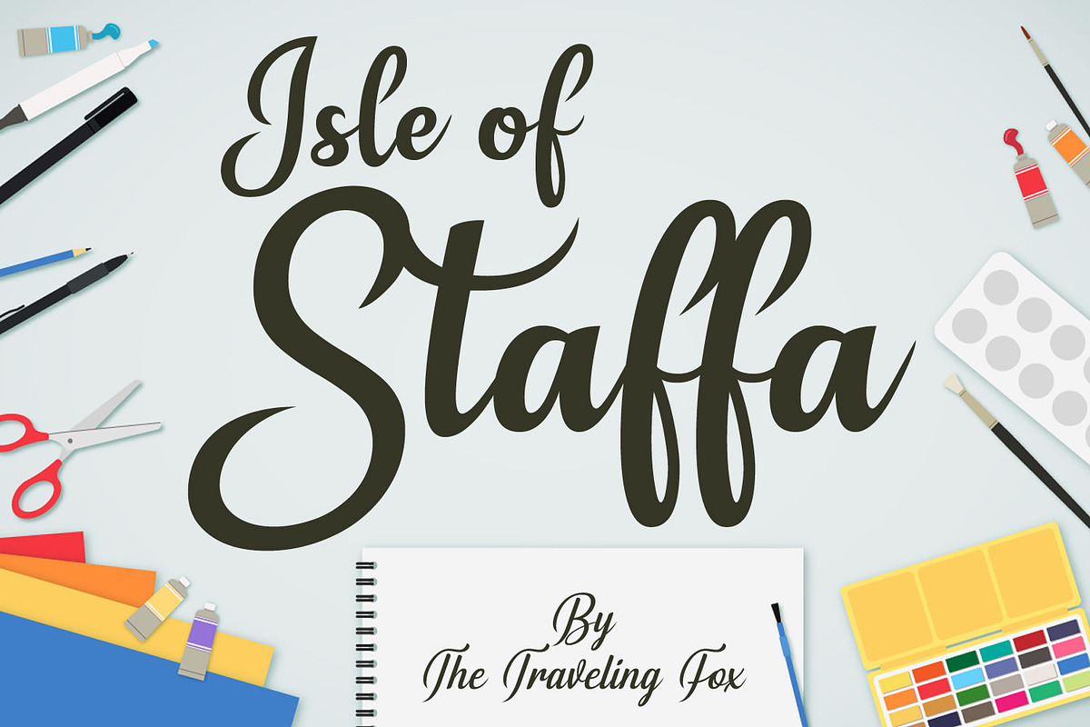 Isle of Staffa - Handwritten Script