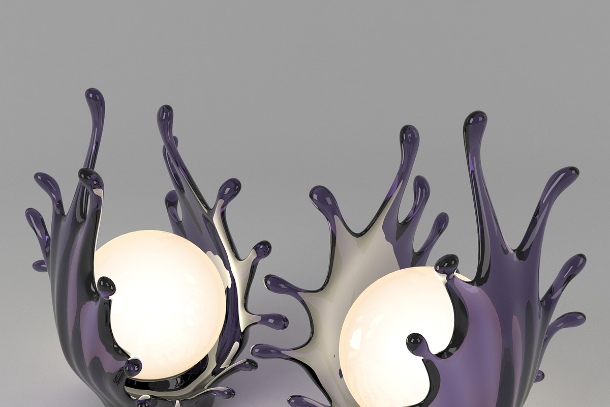 Table lamp Splash Design, an Object 3D Model by 3D Models by Obshansky (Photo 7 of 16)