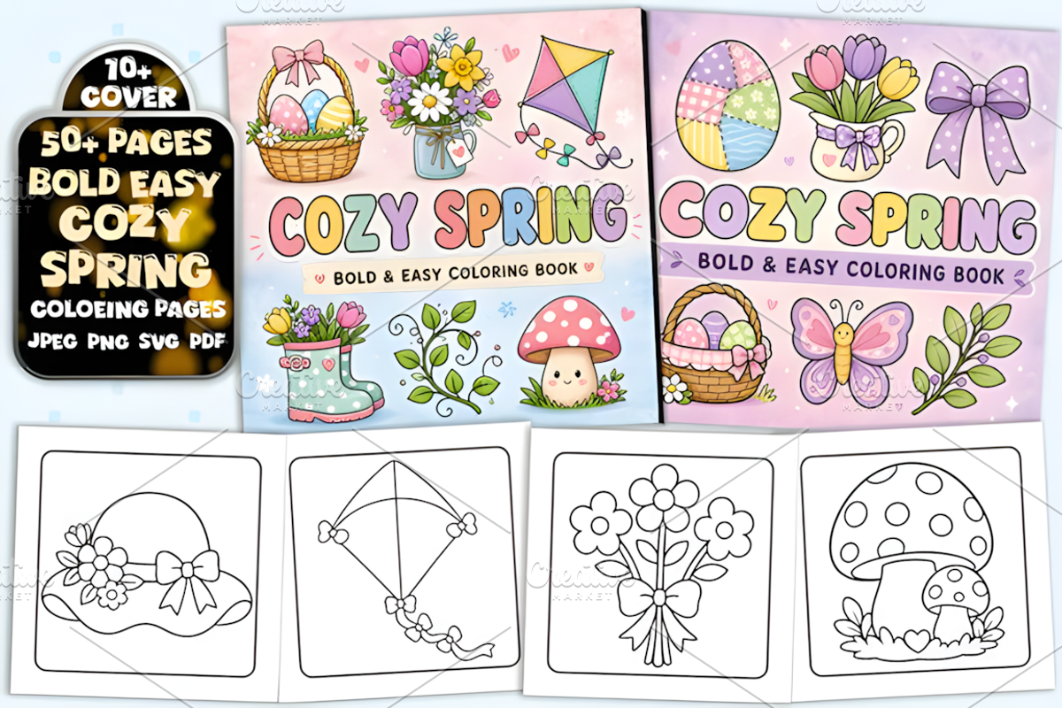Cute Spring Bold and Easy, a Decorative Illustration by Ink Gallery (Photo 1 of 3)