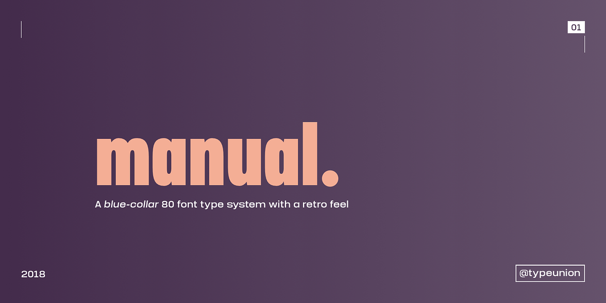 Manual, a Sans Serif Font by TypeUnion (Photo 1 of 16)