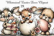 Whimsical Easter Deer Clipart, an Illustration by Craft Nest (Thumbnail 1 of 11)