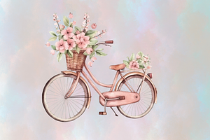 Pastel Bicycles Clipart