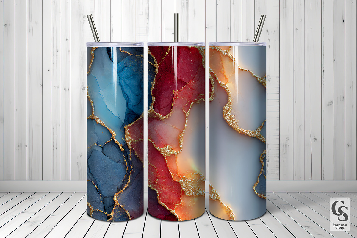 Patriotic Luxury Marble Backgrounds, a Pattern Graphic by Creative Store (Photo 5 of 5)