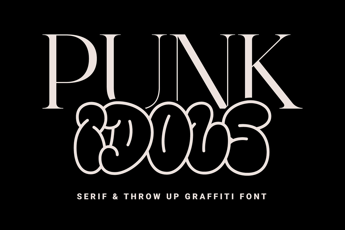 Punk Idols – Serif & Throw Up Font, a Serif Font by Prioritype Co (Photo 1 of 10)