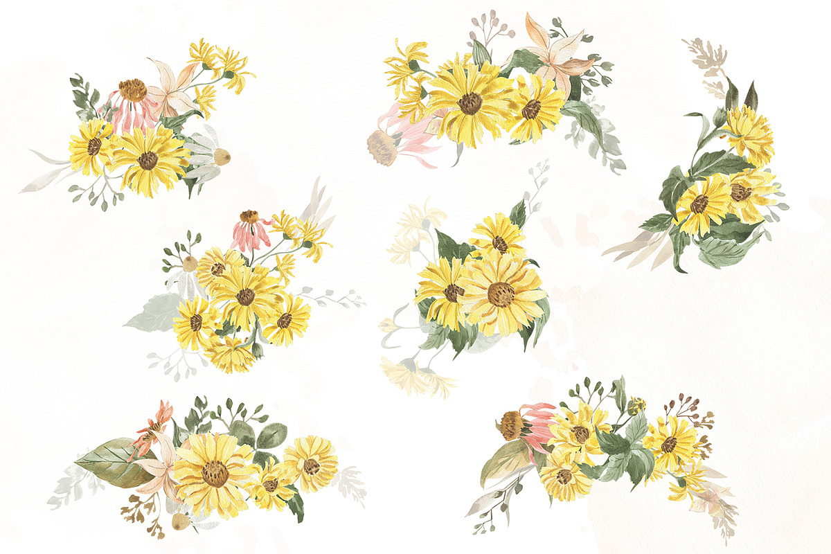 Early autumn, watercolor flowers, a Decorative Illustration by Love Watercolor Store (Photo 5 of 13)