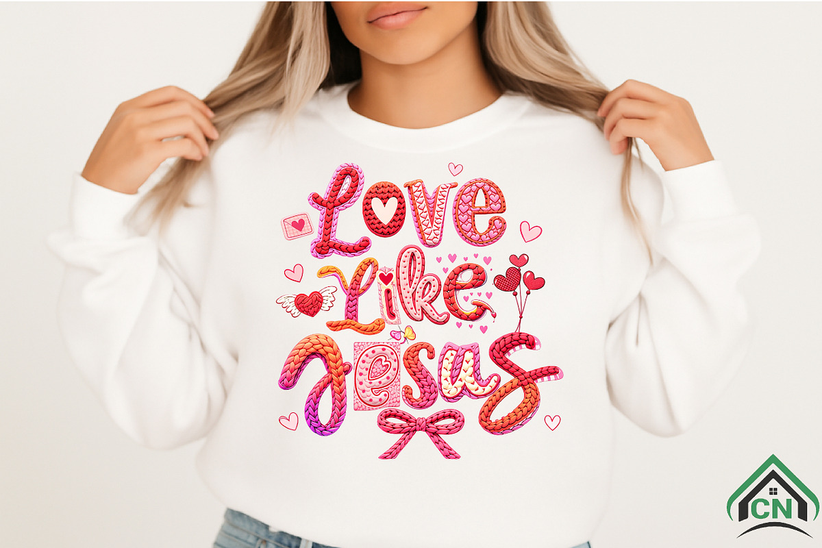 Faux Yarn Love like Jesus Png, an Illustration by Craft Nest (Photo 2 of 4)