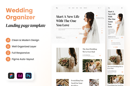 WO - Wedding Organizer Landing Page, a Landing Page Template by SLAB! Design