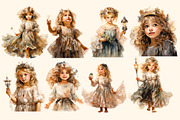 Christmas star Victorian little girl, a Person Illustration by Hello My Print (Thumbnail 2 of 7)