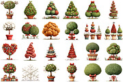 Whimsical Christmas Topiary Trees, an Illustration by Sublimation Artist (Thumbnail 2 of 6)