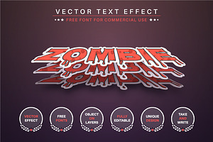 Three Blood - Editable Text Effect