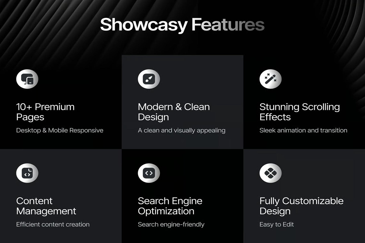 Showcasy - Portfolio Framer Template, an UI Kit Template by Creative Perspective (Photo 3 of 8)