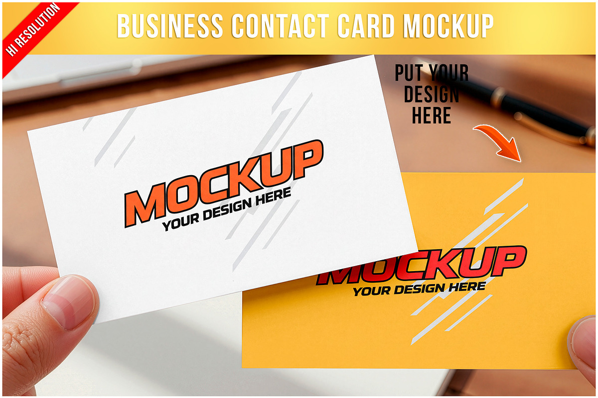 Business Contact Card PSD, a Product Mockup by Bruno's Shop (Photo 1 of 3)