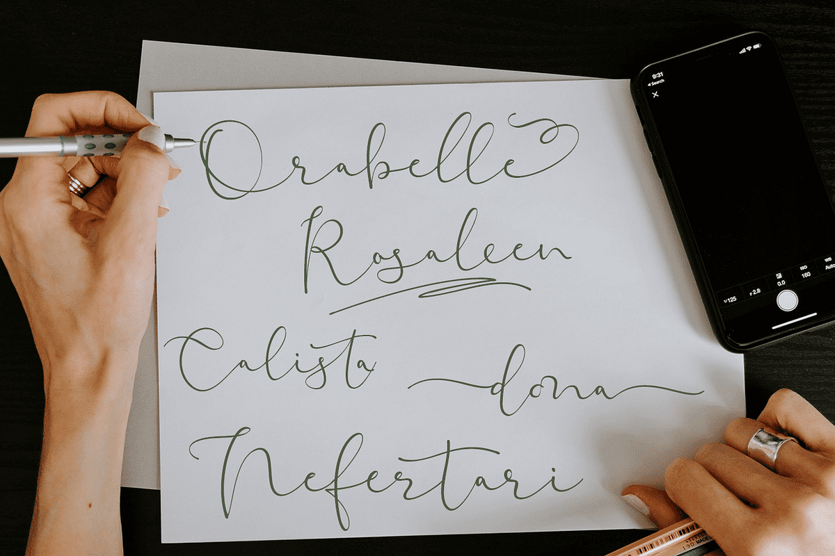 Blooming Valerian Font, a Handwritten Font by Letterhanna Studio (Photo 7 of 19)