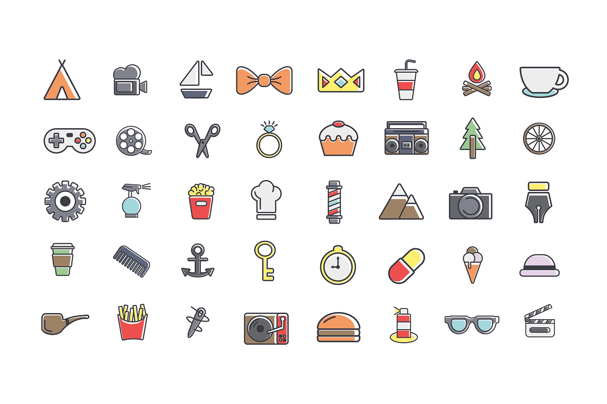Icon patterns bundle/8 Themes/50%off, a Pattern Graphic by MikeHill (Photo 10 of 12)