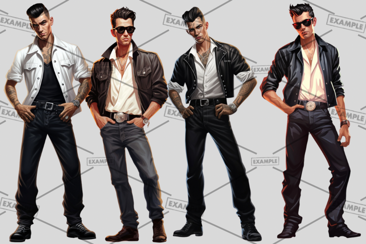 Rockabilly Men Bundle of 33, a Graphic by Jay Major Designs (Photo 8 of 11)