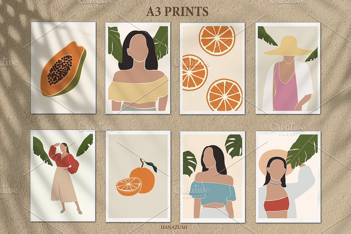 Women Abstract Summer, a Seasonal Illustration by Hanazumi (Photo 7 of 9)