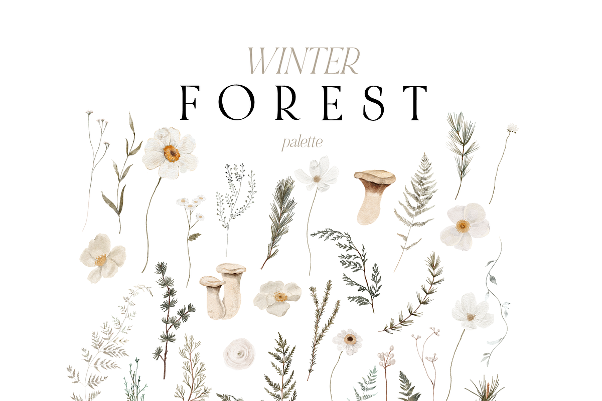 Autumn and Winter FOREST -watercolor, a Seasonal Illustration by Youksy (Photo 4 of 29)