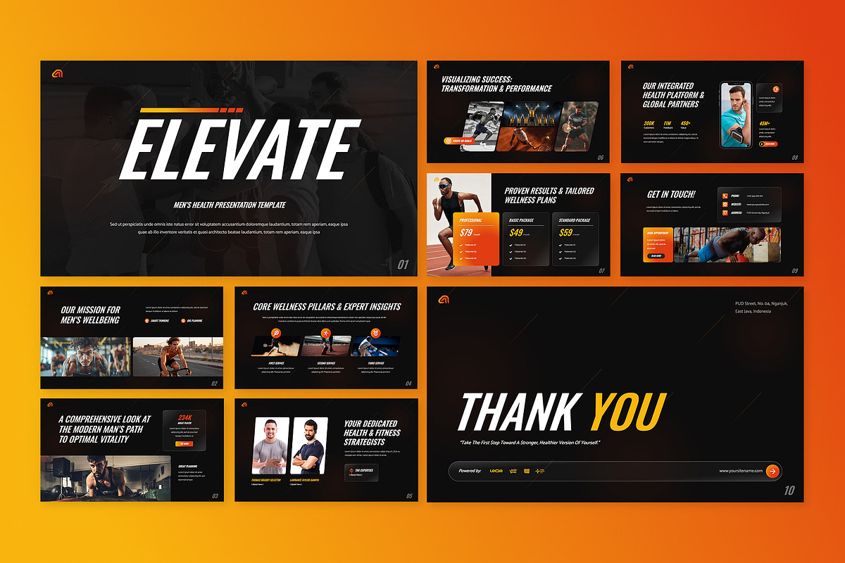 Men's Health PowerPoint, a Presentation Template by Antstheme (Photo 4 of 4)