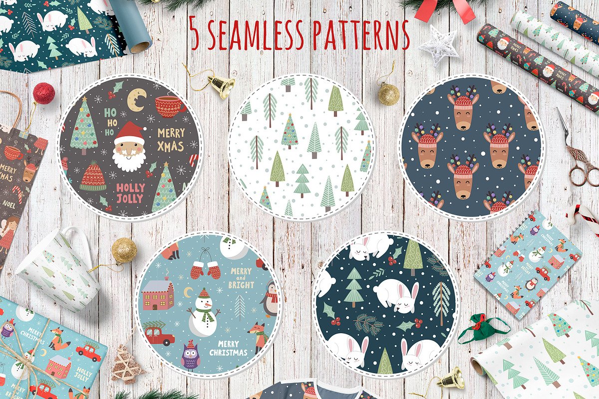 Christmas Bundle: 4 in 1, an Animal Illustration by Gulnara Sabirova (Photo 11 of 18)