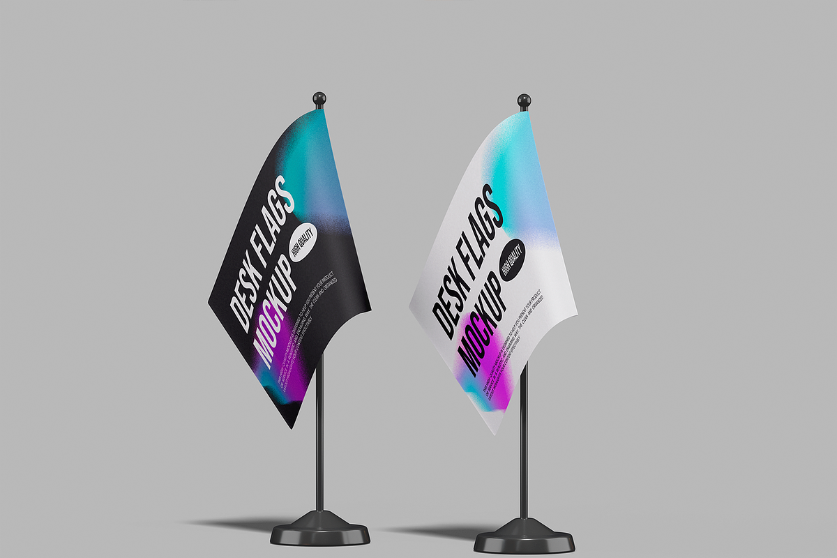 Desk Flags Mockup, an Advertising Mockup by Permadi Creative (Photo 3 of 3)