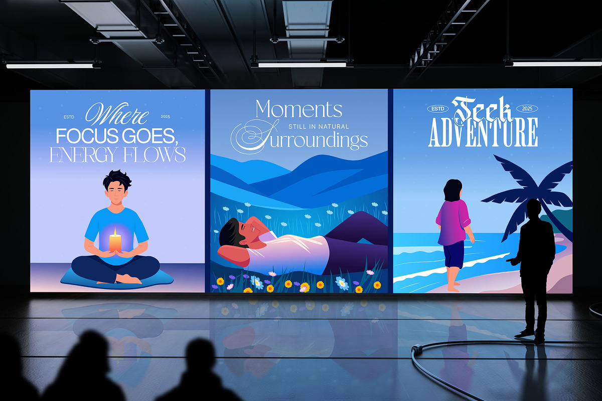 Sleep and Meditation Illustration, a Healthcare Illustration by Brickclay (Photo 3 of 9)
