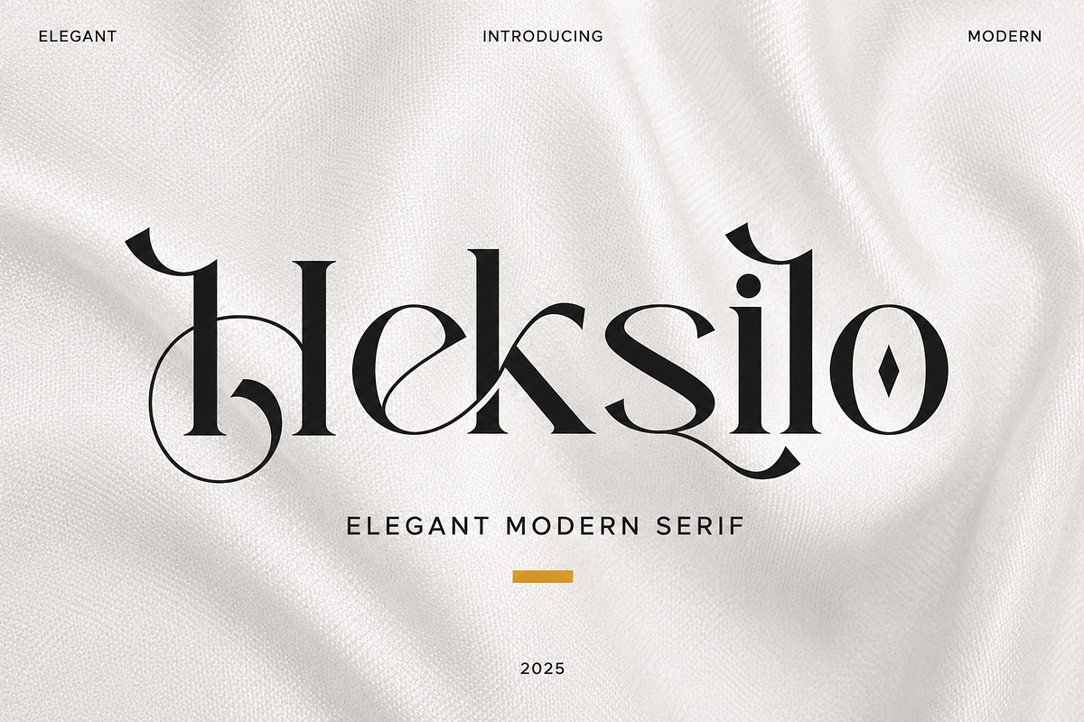 Heksilo - Modern Elegant Serif Font, a Serif Font by Font Liner (Photo 1 of 9)