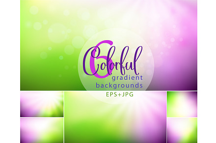 6 Colorful gradient backgrounds