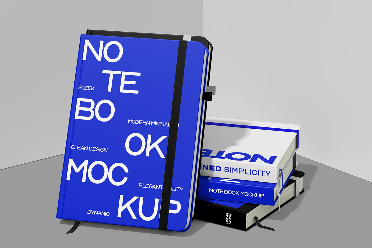 Hardcover Notebook Mockup, a Cups & Container Mockup by graphicsauce (Photo 2 of 3)