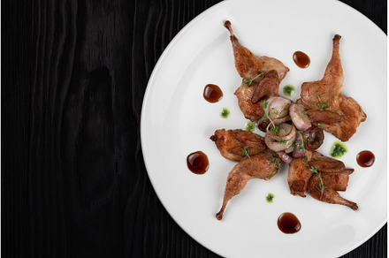Roasted quails with vegetable, a Food & Drink Photo by Jan Jack Russo Media