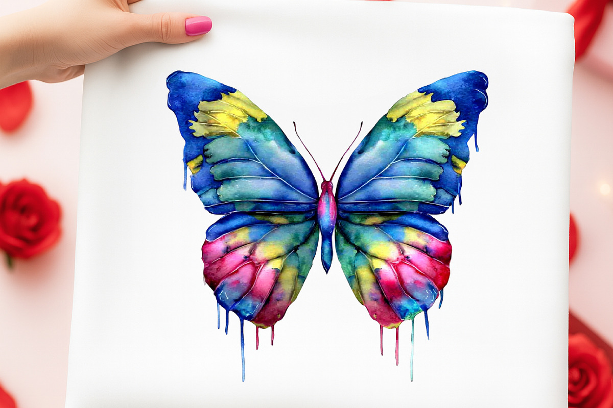 Watercolor Butterfly Clipart, an Animal Illustration by Digital Artistic99 (Photo 5 of 11)