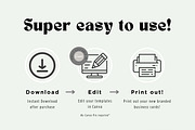 Monochrome Business Card Templates, a Business Card Template by Hell Yeah Designs (Thumbnail 3 of 7)
