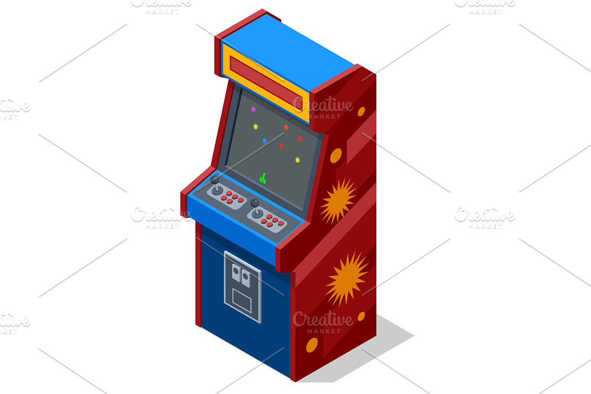 Arcade Machine. Isometric arcade, an Object Illustration by Golden Sikorka