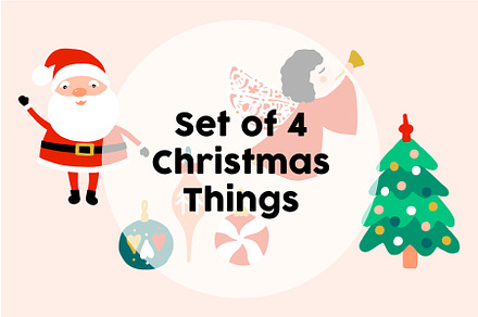 Set of 4 Christmas Things