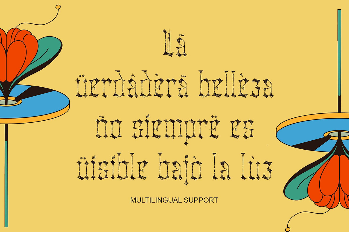 Atheris Stamp, a Blackletter Font by Craft Supply Co. (Photo 4 of 8)