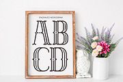 Engraved Monogram, a Serif Font by MaxArt Foundry (Thumbnail 2 of 4)
