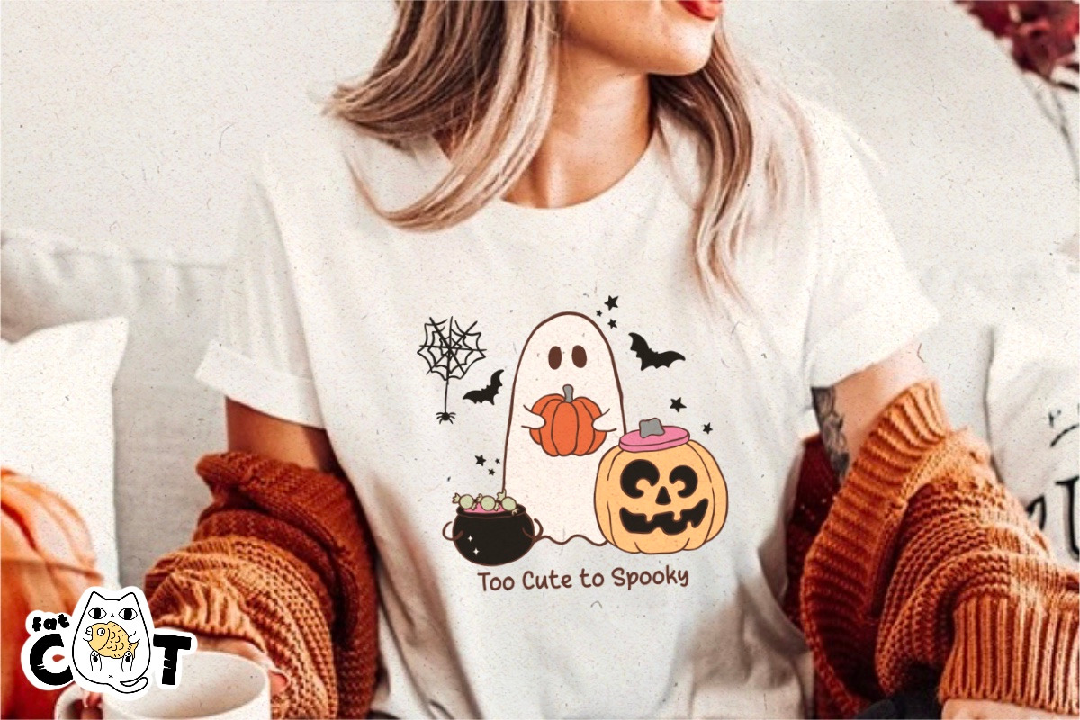 Funny Halloween Ghost Clipart Bundle, a Graphic by FatCat_Design (Photo 4 of 6)