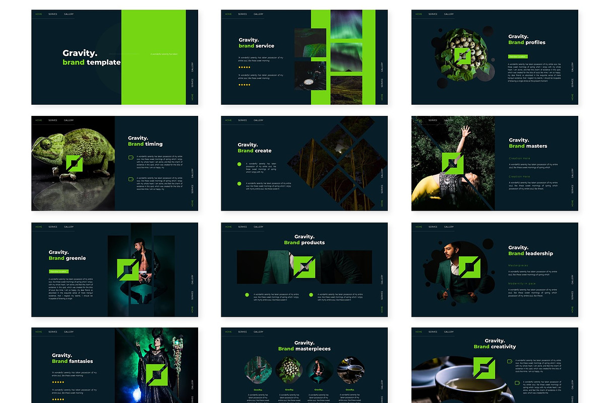 Gravity - Google Slides Template, a Presentation Template by AQR Studio
